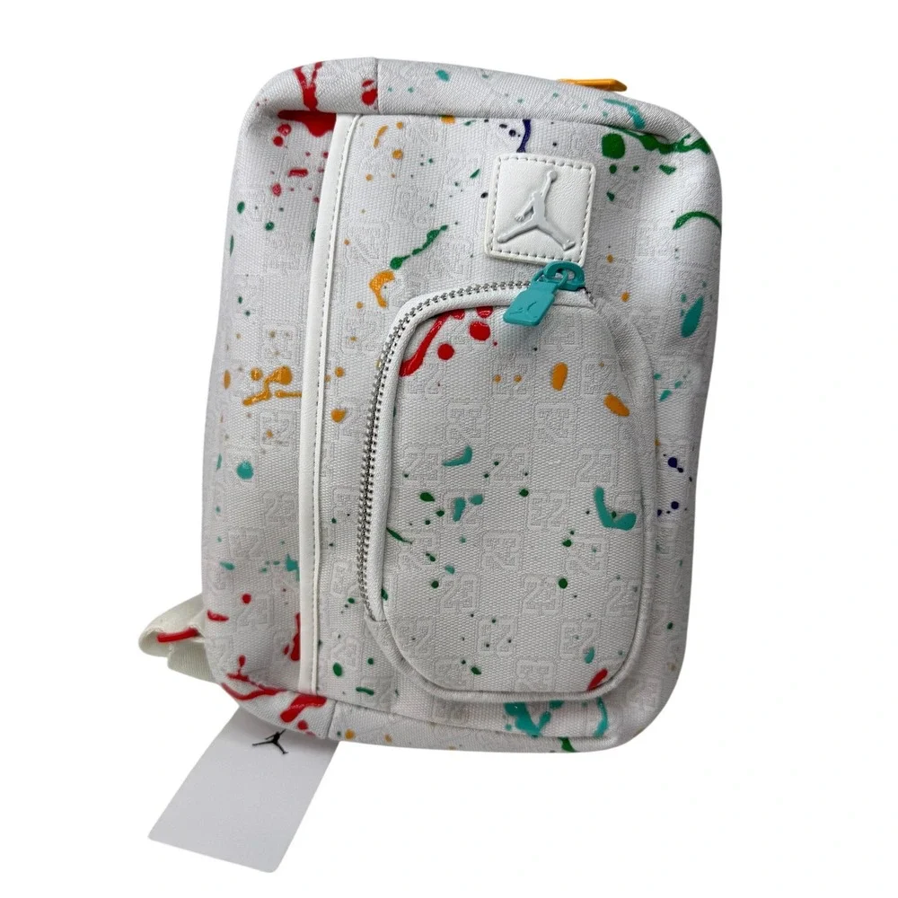 Jordan 23 Monogram Crossbody 3L Sling Bag Multi Paint Splatter MA9042-782 NEW